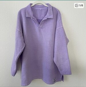 Sloppy Joe Jackie Harris Collar 02 Sweatshirt Purple Size 3 Organic Cotton